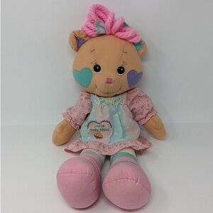 VINTAGE Playskool Bear Friends Plush Doll Youre Really Tops Pastel